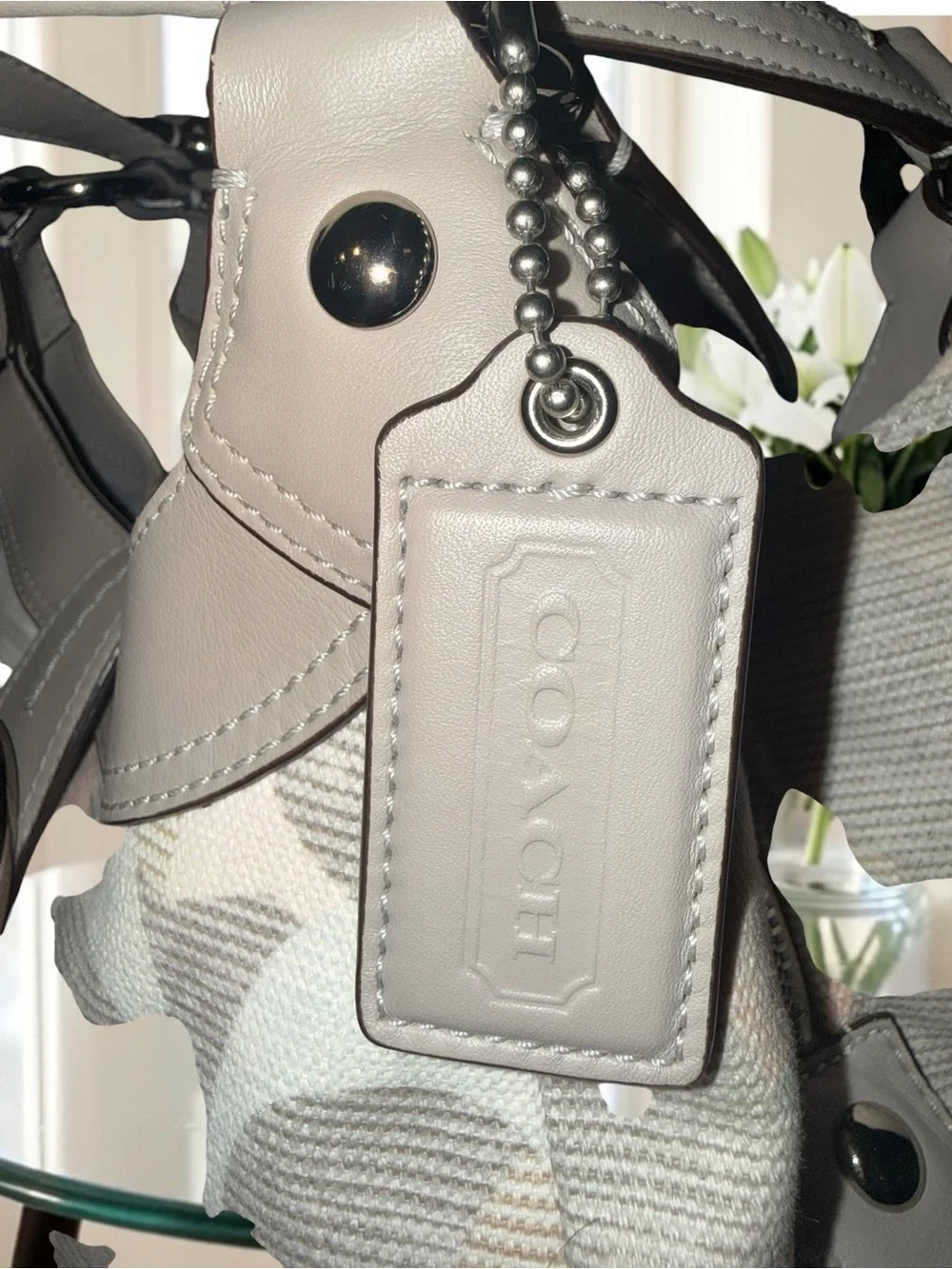 Coach 2012 Soho Optic C Lynn Hobo Bag Pastel Signature Canvas Pink Beige